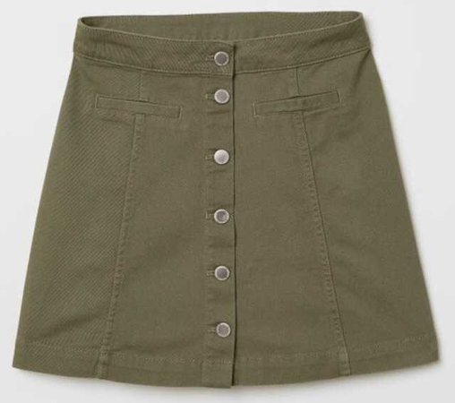 H&M A-Line Mini Skirt - Green