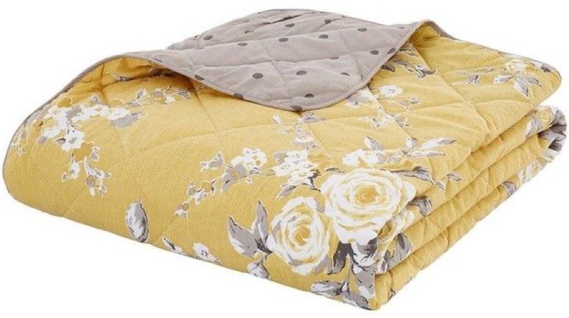 yellow floral blanket