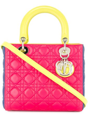 Multicolour Christian Dior pre-owned Lady Dior 2way hand bag 15BO1113 - Farfetch