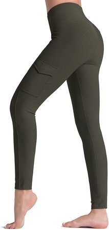  Womens Leggings-No See-Through High Waisted Tummy Control  Stretch Yoga Pants Naked Feeling Workout Running Gym Sports Legging Green :  Clothing, Shoes & Jewelry