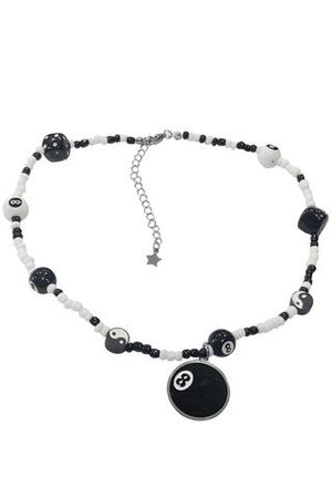 8-Ball Beaded Necklace - TUNNEL VISION - women's accessories