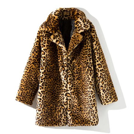 New Women's Faux Fur Coats Leopard Imitation Mink Long Coat Plus Size Female Fur Overcoat Turndown collar Vintage Ladies Fur 431|Faux Fur| - AliExpress