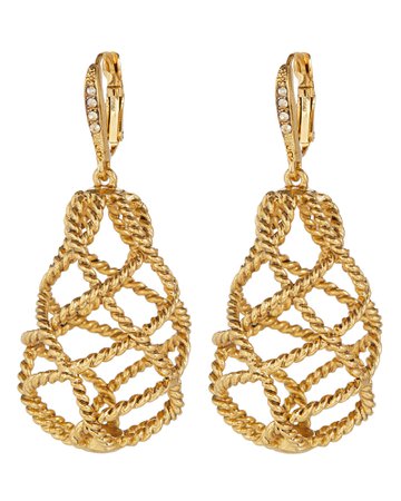 Oscar de la Renta Twisted Cage Drop Earrings | INTERMIX®