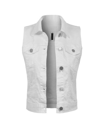 white Jean vest