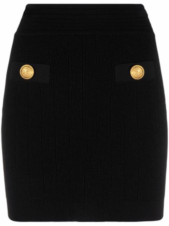 Balmain decorative button mini skirt - FARFETCH