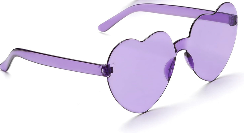 purple heart glasses