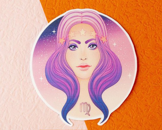 Virgo sticker Zodiac sticker Vinyl Sticker Astrology | Etsy