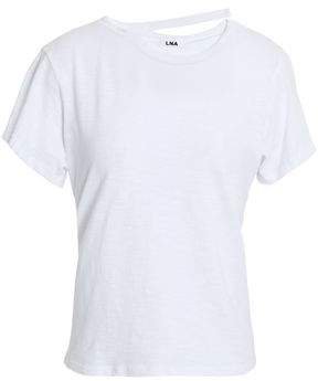 Cutout Cotton-jersey T-shirt