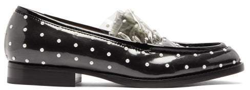 Antoinette Faux Pearl, Pvc And Leather Loafers - Womens - Black