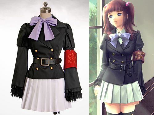 Umineko No Naku Koro Ni / Umineko: When They Cry Cosplay, Ange School Uniform Outfit*Winter Set