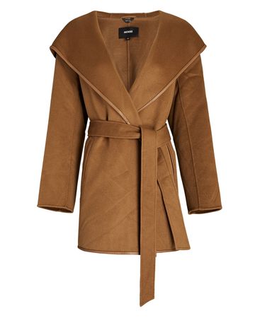 Mackage Amina Wool Wrap Coat In Brown | INTERMIX®