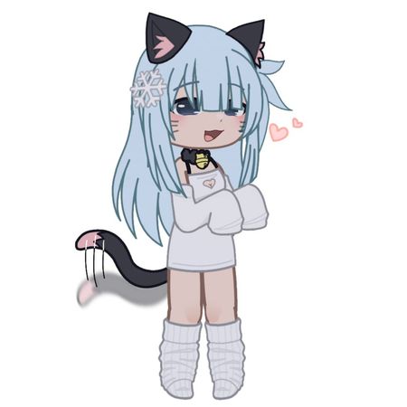 Snowy CAT Girl 🤩 Gacha Online Outfit Tutorial