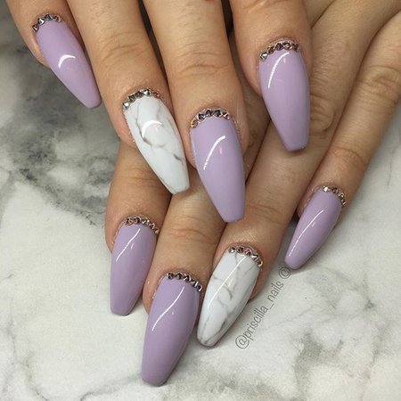 Lavender Coffin Nails