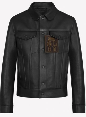 Louis Vuitton leather staples jacket