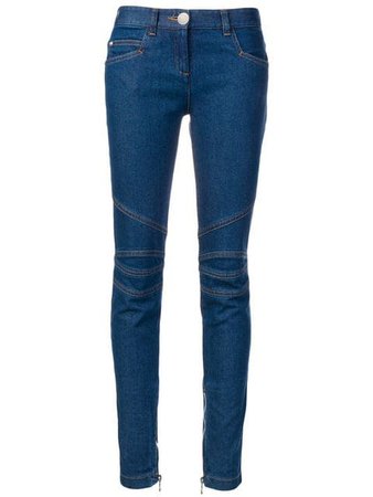 Balmain biker-detail jeans £759 - Fast Global Shipping, Free Returns