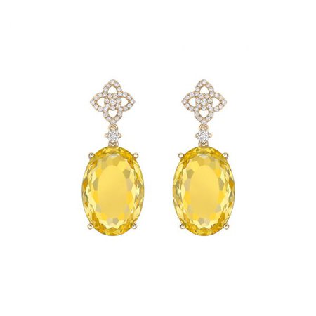 Lemon Beryl and Diamond Earrings - Kiki McDonough Jewellery - Sloane Square London | Kiki McDonough : Kiki McDonough Jewellery – Sloane Square London | Kiki McDonough