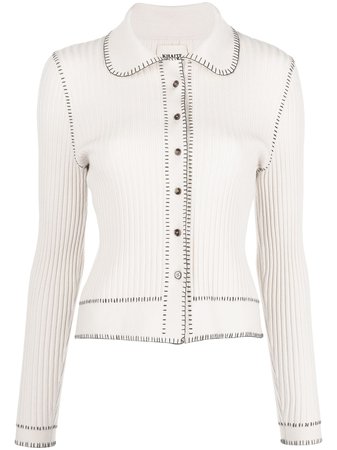 Shop KHAITE The Teagan ribbed cardigan with Express Delivery - FARFETCH