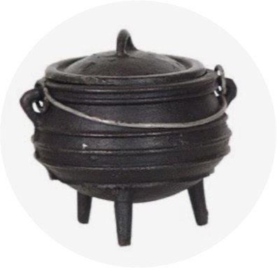 Small Pewter Cauldron