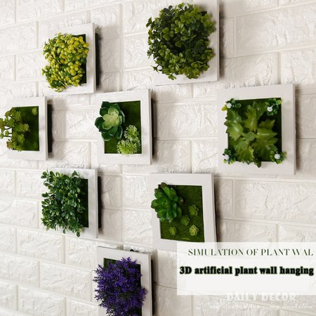 24 types ! 3D artificial Succulent Plants frame wall decoration high simulation 15.3 x 15.3cm mini small fake plant bonsai -in Artificial & Dried Flowers from Home & Garden on Aliexpress.com | Alibaba Group