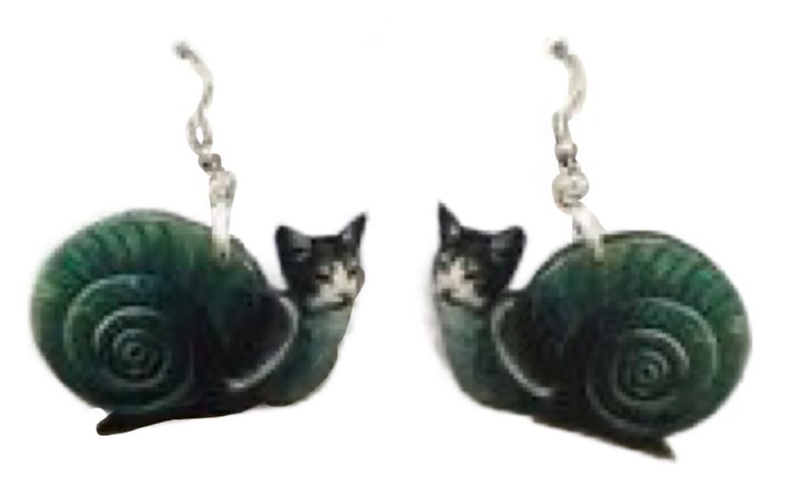Pergamo Snail Cat Earrings