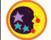 Vintage Illuminations Dove and Rainbow moon stars sticker 80s 1980s retro vintage