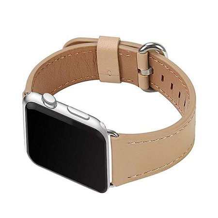 Amazon.com: WFEAGL Compatible iWatch Band 38mm 40mm, Top Grain Leather Bands of Many Colors for iWatch Series 4,Series 3,Series 2,Series 1(Camel Band+Silver Adapter): Cell Phones & Accessories