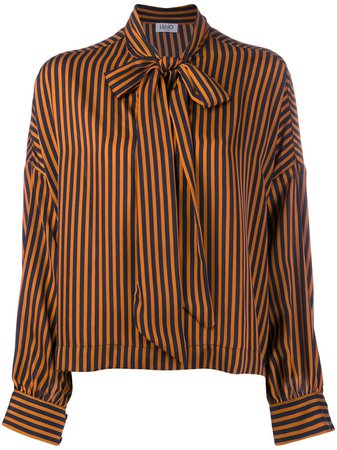 Liu Jo pussy bow striped blouse $207 - Shop AW19 Online - Fast Delivery, Price
