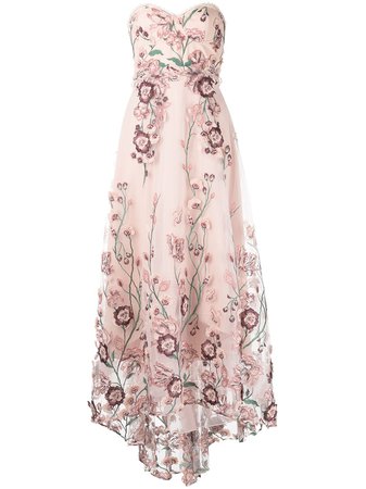 Marchesa Notte embroidered sweetheart gown - FARFETCH