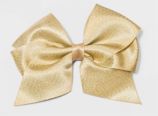 gold hair bow
