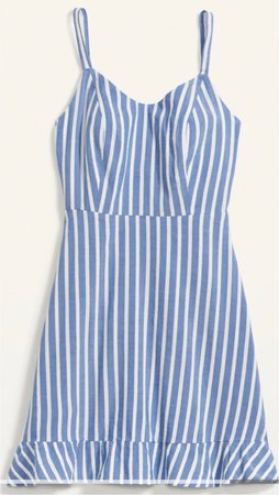blue stripe dress