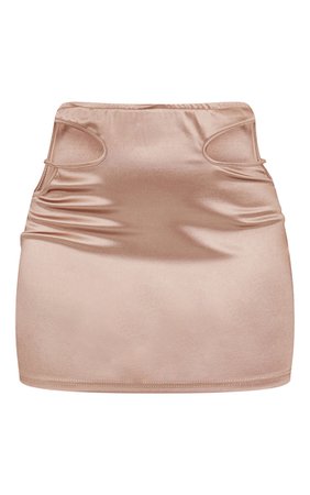Gold Metallic Disco Extreme Cut Out Mini Skirt - Bodycon Skirts - Skirts - Womens Clothing | PrettyLittleThing USA