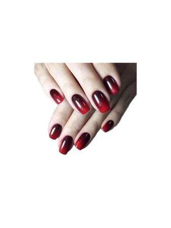red black ombre nails manicure