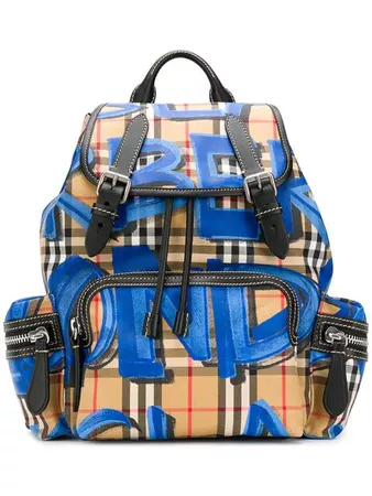Burberry vintage check graffiti rucksack £1,190 - Shop Online SS19. Same Day Delivery in London