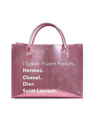 MODERN VEGAN TOTE - Fluent French (Pink) – Los Angeles Trading Company