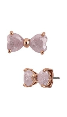 pink bow earrings