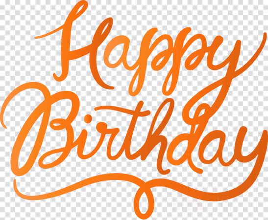 birthday calligraphy happy birthday calligraphy clipart - Text, Orange, Calligraphy, transparent clip art