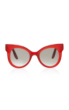 Ana Cat-Eye Acetate Sunglasses by Lapima | Moda Operandi