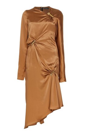 Draped Silk Knee-Length Dress by Versace | Moda Operandi