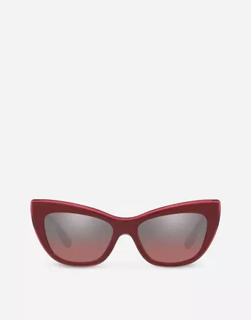 New print sunglasses in Bordeaux for Women | Dolce&Gabbana®