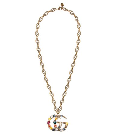 Crystal Logo Pendant Necklace - Gucci | mytheresa