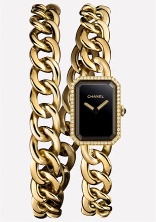 gold Chanel bracelet watch