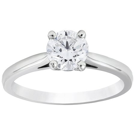 GIA Certified Round Diamond Solitaire Engagement Ring