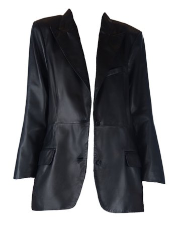 vegan leather oversized blazer