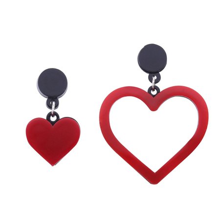 DressLily.com Asymmetric Doubled Heart Drop Earrings