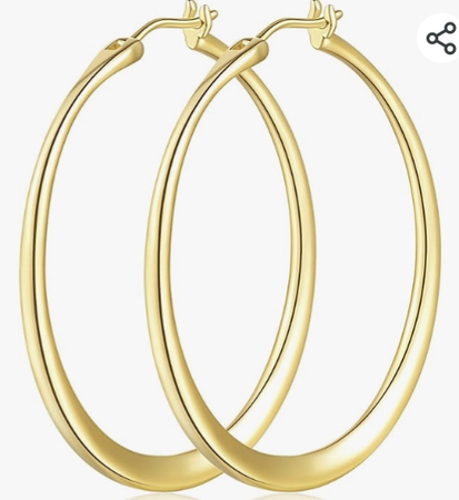 gold plated hoops AMAZON