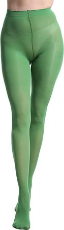 Amazon.com: Zioccie 80 Denier Microfibre Tights for Women Soft Semi Opaque Solid Color High Waist Footed Pantyhose (Clover Green, One Size) : Clothing, Shoes & Jewelry