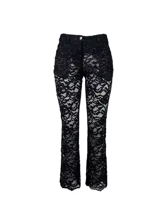 SS 1999 Alexander McQueen Lace Trousers For Sale at 1stDibs