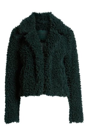 BLANKNYC Faux Fur Teddy Coat Green