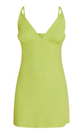 PLT Chartreuse Strappy Shift Dress