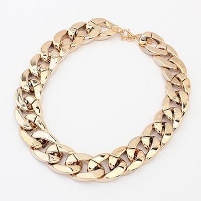 2020 CCB Material Hot Chunky Chain Link Choker Necklace Bold Link Chunky Statement Chain Punk Jewelry Silver Gold ZY From Olivia2472011, $13.16 | DHgate.Com